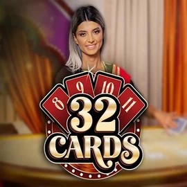 32 Cards online game logo by Ezugi on baxterbets.eu