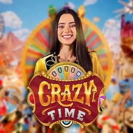 Crazy Time slot logo by Evolution at Baxterbet CasinoCrazy Time